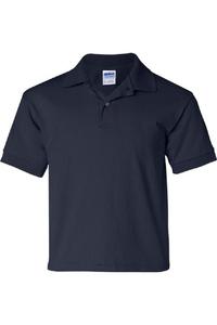 Детская рубашка-поло унисекс из джерси Gildan DryBlend, темно-синий