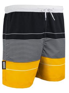Мужские плавки-шорты - быстросохнущие, дышащие, с принтом желтого цвета GUGGEN MOUNTAIN