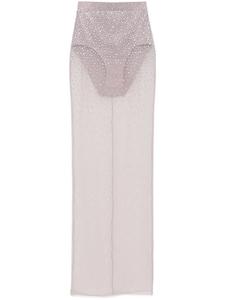 Макси-юбка из кристаллической сетки Alex Perry, фиолетовый