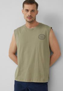 Майка TANK MIT PRINT s.Oliver, темно-зеленый