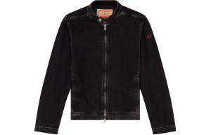 DIESEL Кожаная куртка в стиле мотокросс, Black