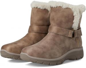 Ботинки женские SKECHERS высокие с искусственным мехом, бежевый