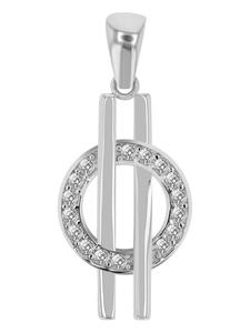 Adeliás Женский кулон из золота 333 пробы с кубическим цирконием в серебре