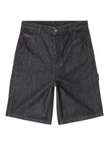 Шорты из денима Diesel D-Livery-W с карманами, черный