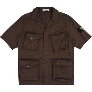 STONE ISLAND Мужская рубашка коричневого цвета