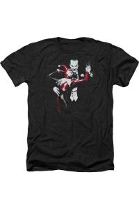 Футболка/футболка для взрослых с изображением Бэтмена, Харли и Джокера Gildan, черный