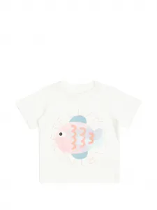 Футболка с принтом Stella McCartney Kids, белый