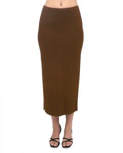 Ребристая миди-юбка Rosetta Getty, коричневый