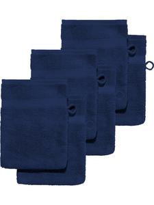 Erwin Müller Махровые рукавицы для мытья, 6 шт, Sindelfingen, темно-синего цвета