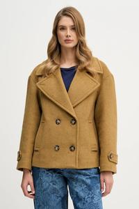 Пальто из шерсти Sisley, зеленый