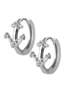 Adeliás Женские серьги - серьги-кольца на шарнирах из серебра 925 пробы