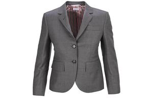 Однобортный приталенный блейзер THOM BROWNE, серый