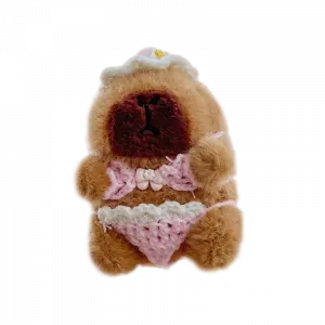 Вязаная ткань коллекция Hawaii плюшевый кулон пингвин, капибара 12см высота Julebaby