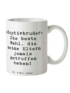 Кружка Любовь приемного брата с надписью белого цвета Mr. & Mrs. Panda