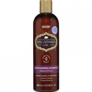 HASK Macadamia Увлажняющий шампунь с маслом для всех типов волос Безопасный для цвета Без глютена Без сульфатов Без парабенов Бутылка 355 мл
