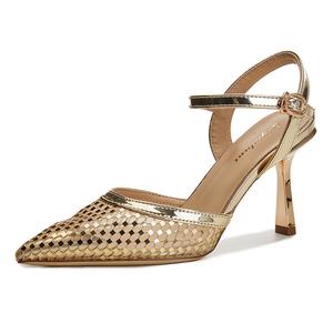 Женские туфли на высоком каблуке POOQ, золото