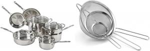 Набор посуды для приготовления Cuisinart Chef's-Classic-Stainless Collection из нержавеющей стали, 11 предметов, серебристый