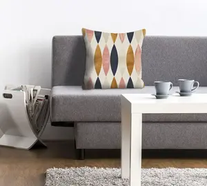 Декоративная подушка Queence "Ian", с графическим рисунком, чехол без наполнения, 1 шт 40х40 см, цвет bunt + bedruckt