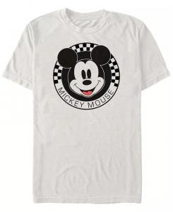 Мужская футболка с коротким рукавом в клетку с Микки Маусом Fifth Sun, коричневый/бежевый