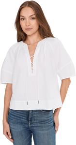 Топ Madewell Jamie Top - Compact Cotton Sateen, White