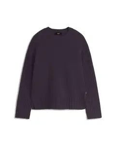 Женский свитер с круглым вырезом и боковым разрезом Ecoalf, фиолетовый