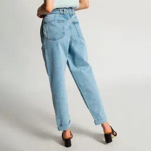 BALMAIN Джинсы Women's Blue Moderate Straight Fit