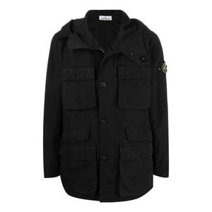Куртка garment dyed field jacket 'black' Stone Island, черный