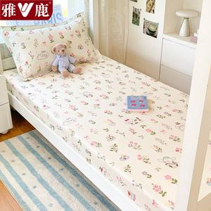 Yalu Простыня на резинке 80х200 см из чистого хлопка, цвет Huahua Xiaolang