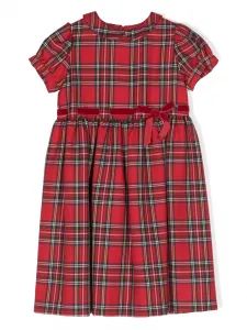 Платье в клетку тартан со складками Mariella Ferrari, красный