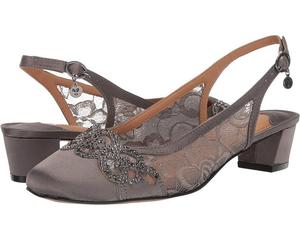 Туфли-лодочки J. Renee Faleece WoGray со стразами и блочным каблуком с открытой пяткой RHS5424 J. Renee, серый