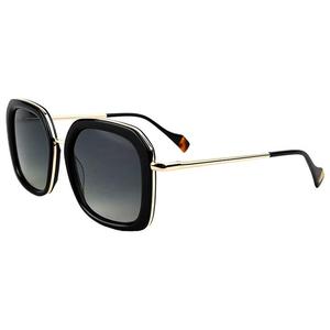 Солнцезащитные очки Diana блестящие золотые черные градиентные серые поляризованные Binocle Eyewear