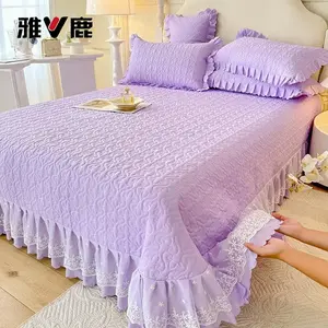 Yalu Комплект постельного белья из 3 предметов (пододеяльник 230х260 см, 2 наволочки), цвет Starry Sky - Light Purple, гипоаллергенный