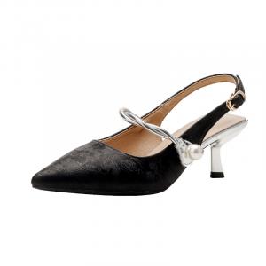 Женские туфли на тонком каблуке и высоком каблуке JIUXINGDAO, Black