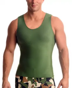 Мужская компрессионная майка Muscle Tank Top для активного образа жизни Instaslim, зеленый