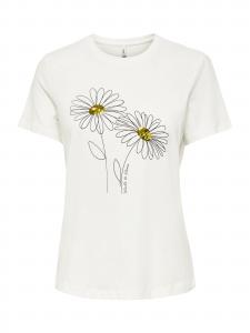 ONLY Футболка 'ONLKITA' в белом цвете