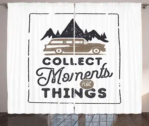 Шторы ABAKUHAUS в деревенском стиле, Исследуя драгоценные моменты, универсальные ленточные шторы для гостиной с петлями и крючками, 280 x 225 см, цвет какао темно-сине-серый Abakuhaus