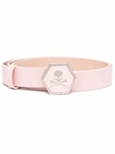 Ремень с логотипом Skull Philipp Plein, розовый