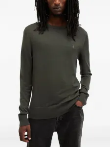 Вышитый свитер с круглым вырезом Allsaints, зеленый