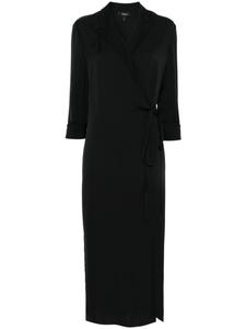 Макси-платье с лацканами Theory, черный