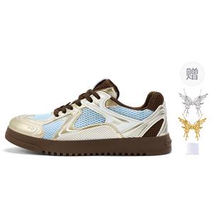 OGR Кроссовки для скейтбординга унисекс, низкие, синие, золотые