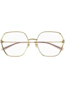 Очки в геометричной оправе Gucci Eyewear, золотой