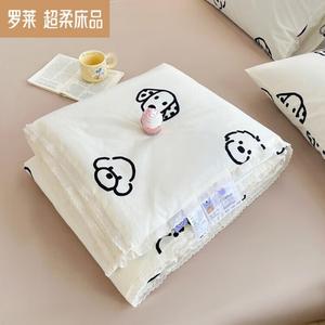 LUOLAI HOME Комплект постельного белья, 4 предмета, простыня на резинке 200x230 см, летний