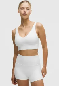 Спортивный бюстгальтер focuser с v-образным вырезом, чашка c/d, средняя степень поддержки. Lululemon, White