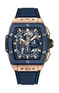 Часы spirit of big bang king gold blue ceramic Hublot