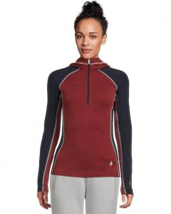 Женская худи Smartwool Classic Thermal Merino Base Layer 1/2 Zip, Currant Heather