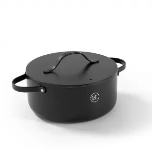 Кастрюля BE Living с крышкой - Ø 28 см - Суповая кастрюля, Индукционная варочная панель, Антипригарное покрытие - Подходит для всех плит - Термостойкие ручки - Черный цвет Megaprojects B.V.