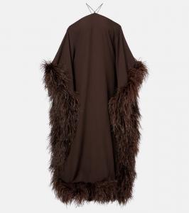 Sza Sza Extravaganza кафтан из крепа кади Taller Marmo, Chocolate