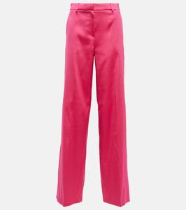 Широкие атласные брюки Magda Butrym, розовый