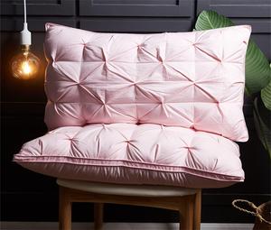 DUYHBAWRS Подушка шейная отельная из хлопка и полиэстера черная Black