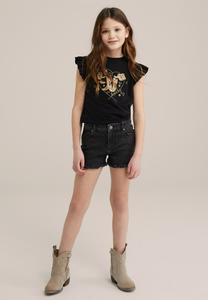 Джинсовые шорты WE Fashion, черный